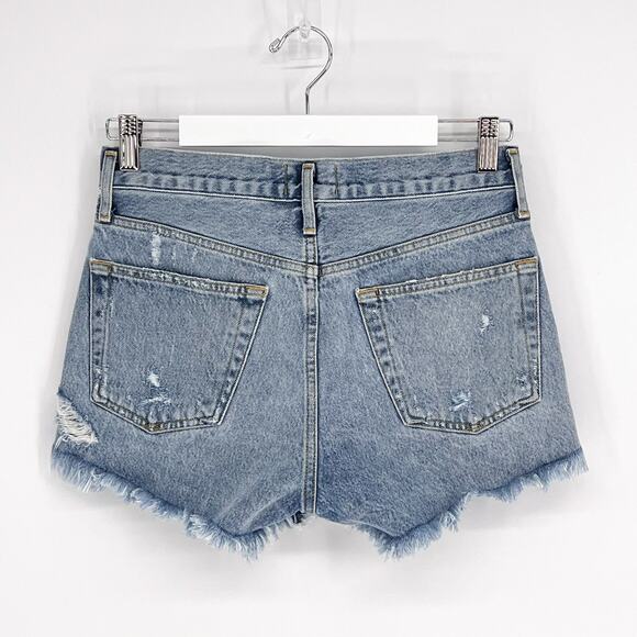 AGOLDE Parker Vintage Cut Off Denim Shorts Women’s Size 25 Swapmeet Distressed - Picture 5 of 5